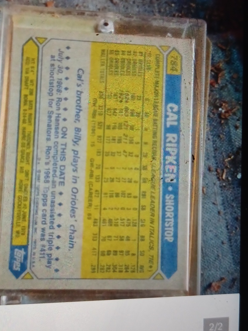 Cal Ripken Autographed Baseball Card - Picture 2 of 2